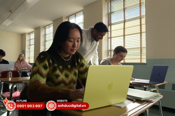 Macbook Neo sở hữu thiết kế nhôm nguyên khối với các góc bo tròn mềm mại mang lại cảm giác chắc chắn