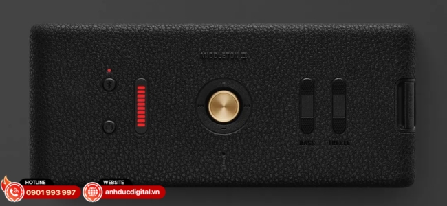 Marshall Middleton II có các nút núm chỉnh vật lý bass/treble tích hợp mic