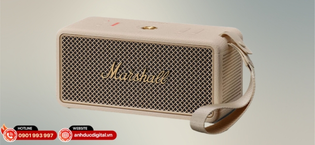 Marshall Middleton II có dây cầm giả da cao cấp và có thể tháo rời
