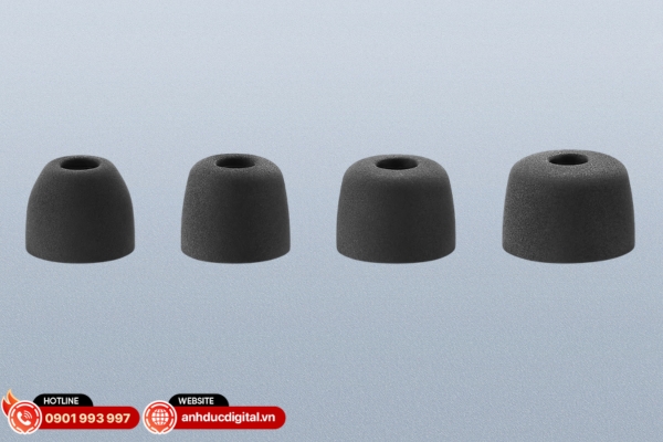 Thiết kế công thái học tối ưu trên Sony WF-1000XM6 giúp tăng độ kín khít, nâng cao hiệu quả cách âm thụ động