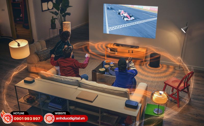 Công suất JBL Bar 800 MK2 780W kết hợp 7.1 kênh, Dolby Atmos, MultiBeam 3.0 và subwoofer 10 inch cho âm thanh mạnh mẽ, bao phủ rộng