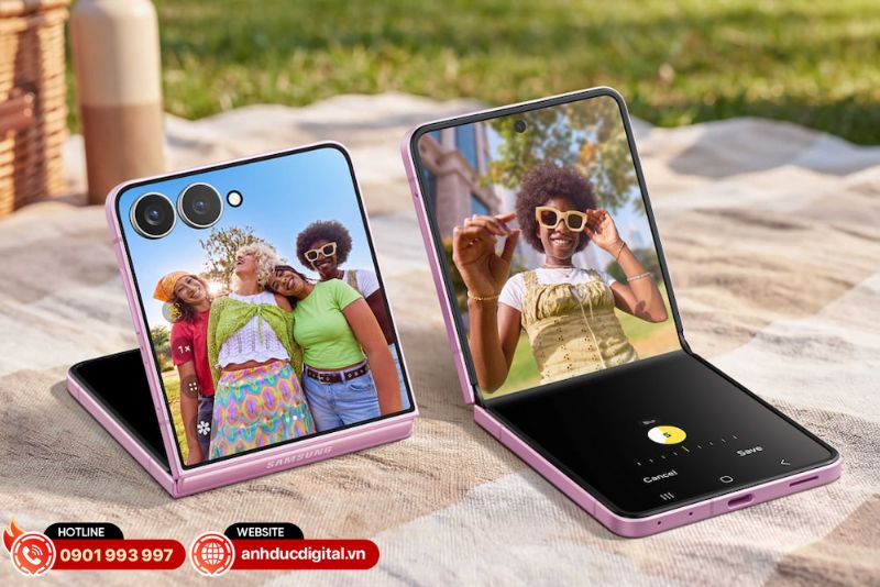 Nếp gập Galaxy Z Flip8 ít nổi bật hơn, mang lại trải nghiệm hiển thị liền mạch và dễ chịu hơn