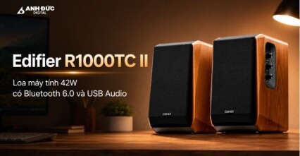 Edifier R1000TC II ra mắt: Loa máy tính 42W có Bluetooth 6.0 và USB Audio