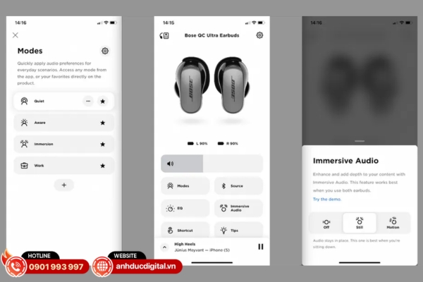 Bose QuietComfort Ultra Earbuds II mang đến âm thanh Bose Immersive Audio chân thực