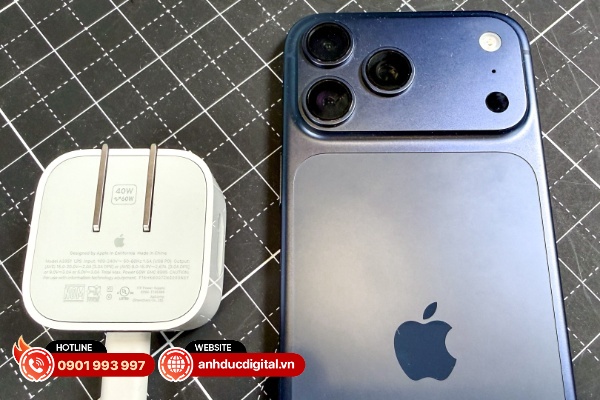 Bộ sạc 40W cho phép giảm thời gian sạc cho iPhone 17 Pro Max