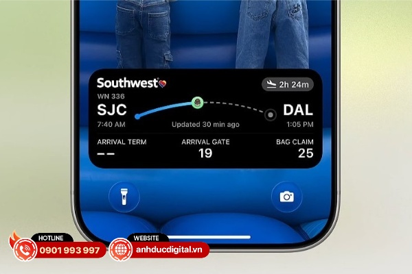 iOS 26 cho phép người dùng quản lý nhiều thông tin hơn về chuyển bay