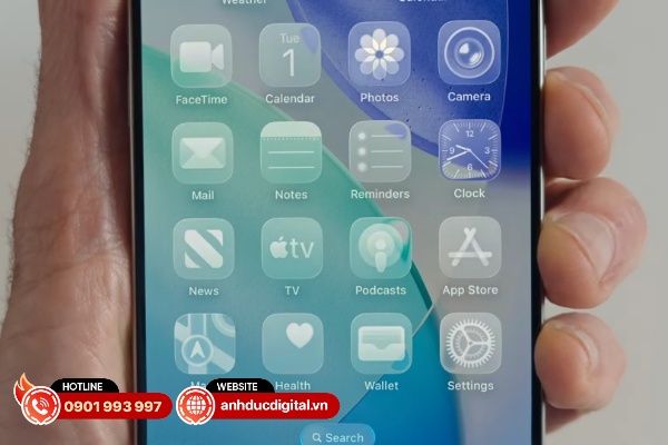 Apple đã áp dụng ngôn ngữ thiết kế mới là Liquid Glass