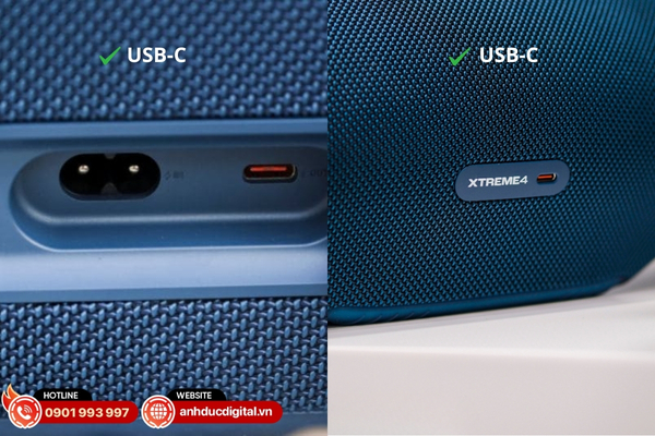 Boombox 4 và Xtreme 4 hỗ trợ sạc ngược và kết nối linh hoạt qua USB-C