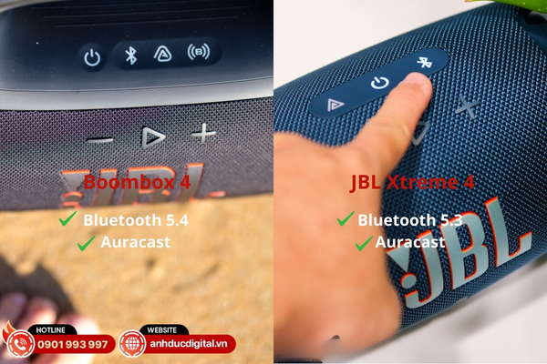 Boombox 4 Bluetooth 5.4 với Auracast và Xtreme 4 Bluetooth 5.3 với PartyBoost/Auracast, kết nối linh hoạt mượt mà