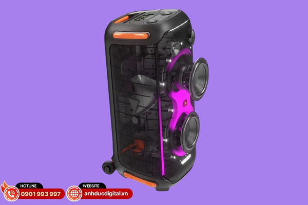 JBL PartyBox 710 sở hữu công suất lên đến 800W RMS, mang lại âm thanh cực lớn, bass mạnh