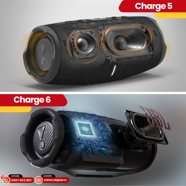 So sánh chất âm JBL Charge 6 vs JBL Charge 5