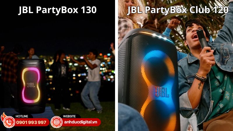 PartyBox 130 nâng cấp Bluetooth 6.0, USB-C lossless và optical trong khi Club 120 vẫn đáp ứng tốt nhu cầu karaoke và kết nối cơ bản