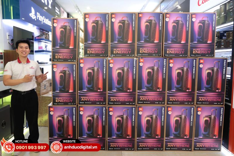 Anh Đức Digital hỗ trợ tư vấn chọn JBL PartyBox phù hợp cho gia đình, karaoke và các buổi tiệc trong nhà lẫn ngoài trời