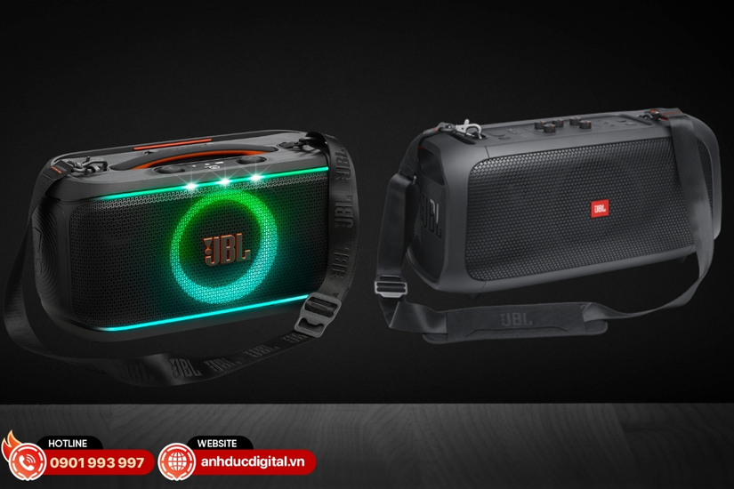 PartyBox On The Go 2 và On The Go có thiết kế gọn nhẹ, tinh tế và chất lượng hoàn thiện cao