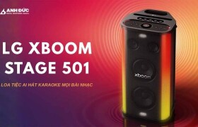 LG xboom Stage 501 ra mắt: Loa tiệc AI hát karaoke mọi bài nhạc