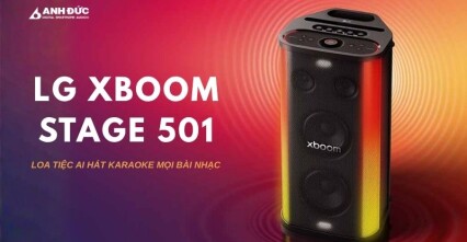 LG xboom Stage 501 ra mắt: Loa tiệc AI hát karaoke mọi bài nhạc