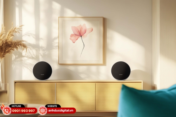 Harman Kardon Onyx Studio 9 phù hợp cho không gian phòng khách hiện đại với âm bass sâu và âm trung rõ nét