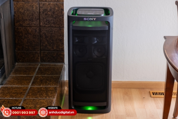 ULT Tower 9 là loa Bluetooth Sony tích hợp đèn LED tiệc 360°, tạo bầu không khí sôi động cho buổi tiệc