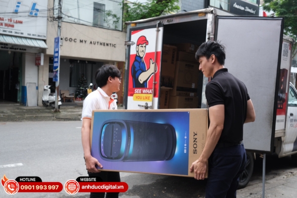 Anh Đức Digital hỗ trợ giao hàng nhanh toàn quốc, đóng gói kỹ lưỡng và đảm bảo sản phẩm nguyên vẹn khi đến tay khách hàng