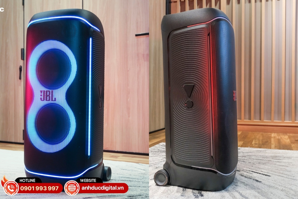 Loa JBL PartyBox 720 là loa kéo JBL mạnh mẽ, LED sống động, pin 15h lý tưởng cho karaoke và tiệc tùng
