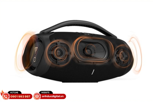 Hệ thống loa 2 woofer, 2 tweeter và 3 màng rung cho âm trầm uy lực, treble rõ nét