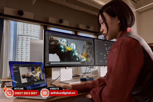 Macbook Pro M5 Pro được trang bị một bộ vi xử lý mới M5 Pro và M5 Max với hiệu năng mạnh mẽ hơn