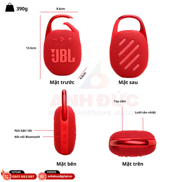 So sánh JBL Clip 5 và JBL Go 4 - 4