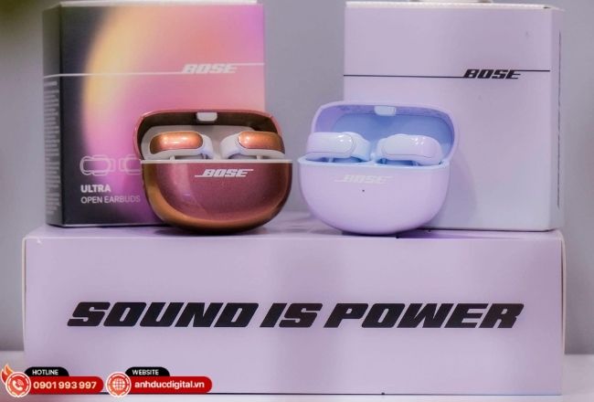 Tai nghe Bose không dây open-ear với thiết kế kẹp tai thoáng khí, nghe nhạc vẫn nhận biết môi trường.