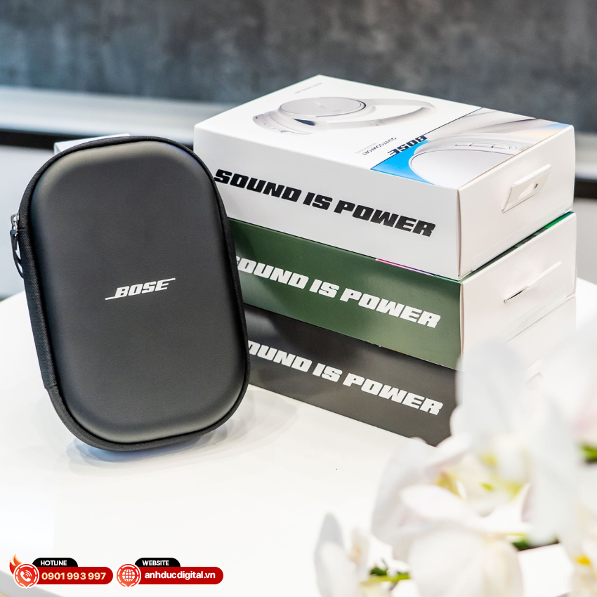 Bose tập trung tối ưu trải nghiệm nghe lâu, chống ồn hiệu quả và cảm giác đeo dễ chịu cho người dùng hằng ngày.
