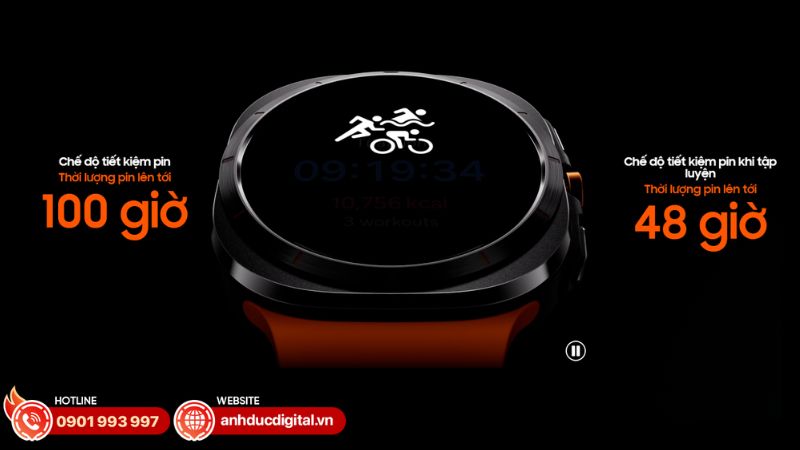 Thời lượng pin Samsung Galaxy Watch Ultra dùng được bao lâu?