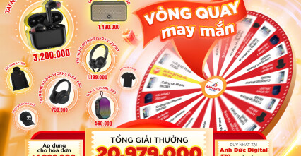 THAM GIA VÒNG QUAY MAY MẮN - TỔNG GIÁ TRỊ QUÀ TẶNG 20.979.000