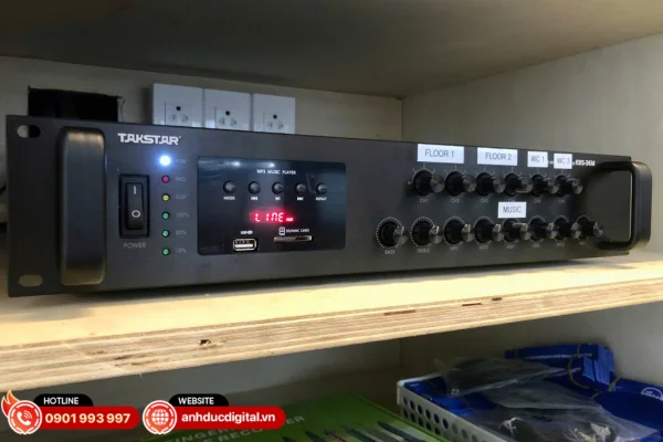 Amply Takstar EBS-36M giúp chia vùng và điều khiển âm thanh linh hoạt cho toàn bộ hệ thống