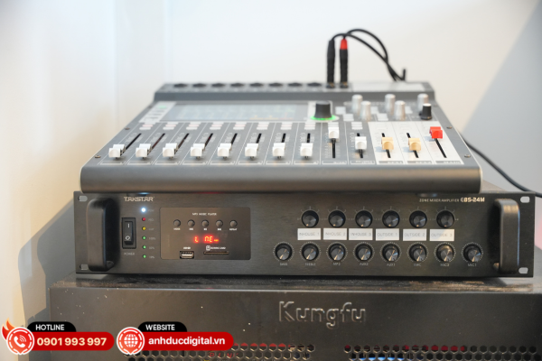 Amply phân vùng Takstar EBS-24M giúp điều khiển linh hoạt từng khu vực, đảm bảo vận hành ổn định và hiệu quả