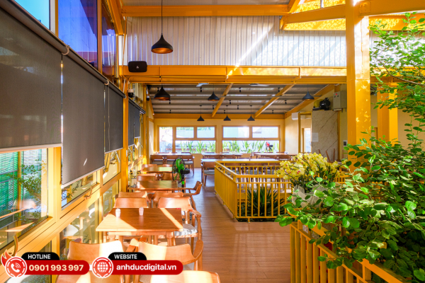 Hệ thống âm thanh Phương Long Coffee - Restaurant cần đáp ứng yêu cầu phủ đều, êm dịu, dễ vận hành và tối ưu chi phí