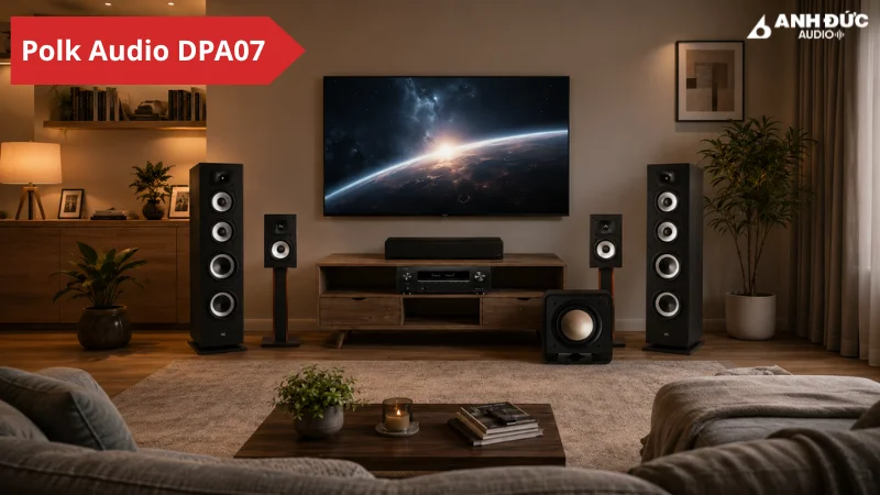 Dàn Polk Audio DPA07 phù hợp cho nhu cầu xem phim và nghe nhạc