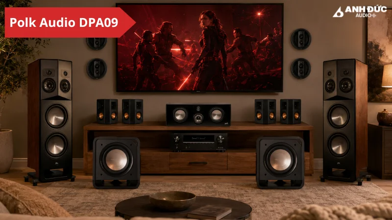 Giải pháp âm thanh Polk Audio DPA09 (7.2.4) cho không gian giải trí chuyên nghiệp