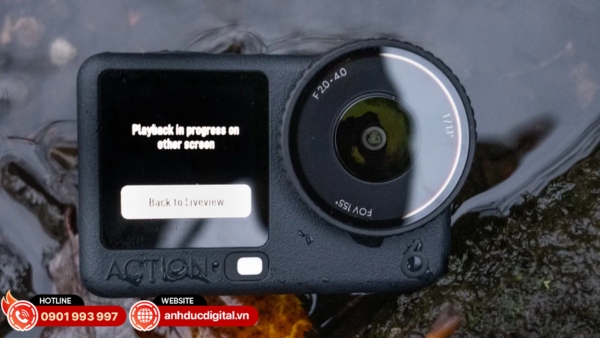 “DJI Osmo Action 6 với khẩu độ biến thiên f/2.0–f/4.0 giúp quay thiếu sáng rõ nét, giảm nhiễu hạt