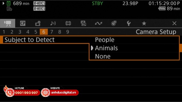 Canon EOS C50 có hệ thống nhận diện chủ thể là con người và động vật
