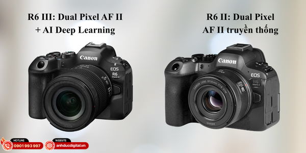 R6 III nâng cấp Dual Pixel AF II cùng AI Deep Learning – bám nét chính xác hơn R6 II trong mọi khung hình