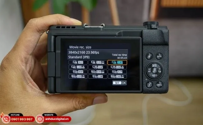 Thước phim mượt mà, sống động với chất lượng 4K/60p và dải màu Cinema chuyên nghiệp