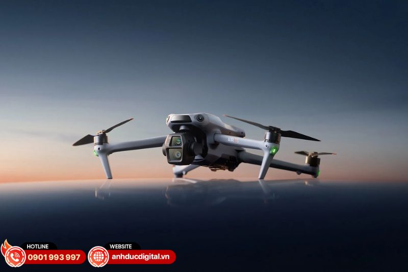 DJI Air 3S nổi bật với camera 1 inch, tele 70mm, LiDAR, quay 4K/60fps HDR và thời gian bay tối đa 45 phút
