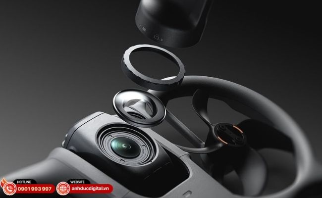 Thiết kế thấu kính bảo vệ tháo rời giúp người dùng tự tin chinh phục các khe hẹp mà không lo hư hỏng camera.