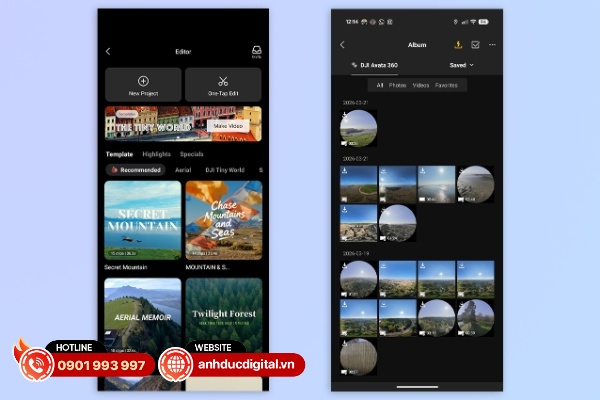 Ứng dụng DJI Fly trên thiết bị di động