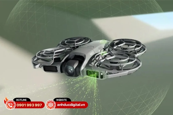 DJI Neo 2 sở hữu hệ thống quan sát đa hướng, cảm biến LIDAR phía trước và cảm biến hồng ngoại hướng xuống