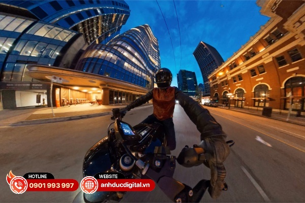 DJI Osmo 360 ghi lại những thước phim sắc nét ngay cả trong điều kiện ánh sáng yếu