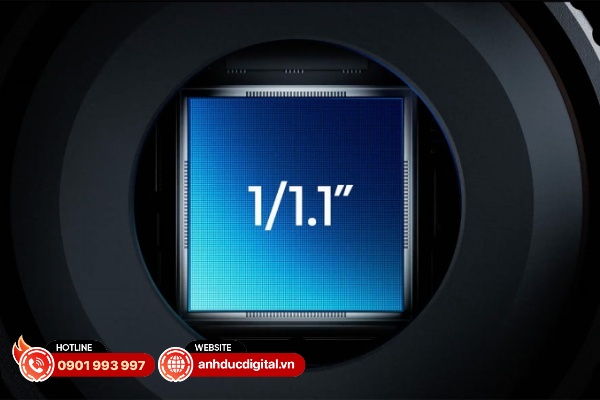 DJI trang bị cho Omso Action 6 cảm biến CMOS vuông 1/1.1-inch với điểm ảnh lớn hợp nhất 2.4um