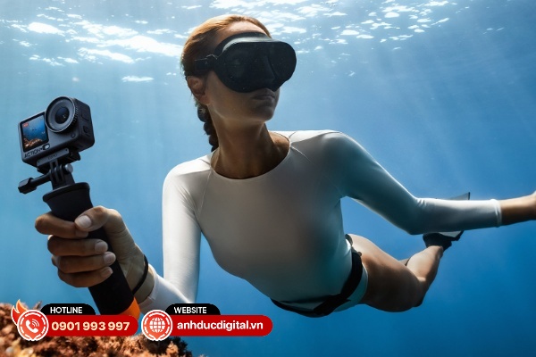 DJI Osmo Action 6 đạt chuẩn chống nước IP68 với khả năng chống nước ở độ sâu 20 mét