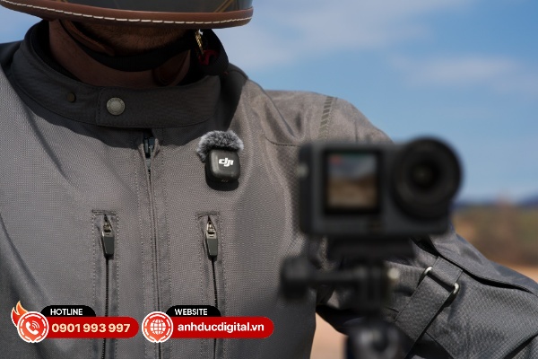 Action 6 có thể kết nối với hai bộ phát DJI Mic 2, Mic 3 hoặc Mic Mini