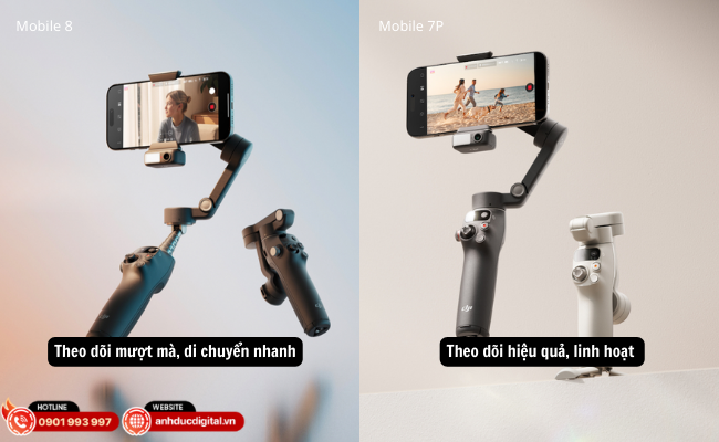 Mobile 8 theo dõi chính xác, trong khi 7P mang lại sự linh hoạt với module đa chức năng
