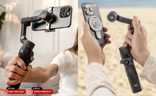 Chọn Mobile 8 cho tính năng sáng tạo cao cấp, hoặc 7P nếu bạn tìm một gimbal cơ bản và giá hợp lý